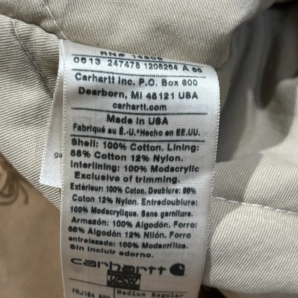 Thrashed Vintage USA Carhartt Grunge Hooded Jacket FRJ 184 BRN